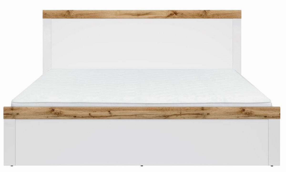 OKVIR KREVETA    189/100,5/204,5 cm   - hrast wotan/bela, Dizajnerski, pločasti materijal/plastika (189/100,5/204,5cm) - Carryhome