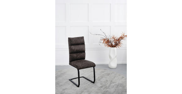 SCHWINGSTUHL  Stoffauswahl Webstoff  - Schwarz/Braun, Design, Textil/Metall (47/106/63cm) - Novel