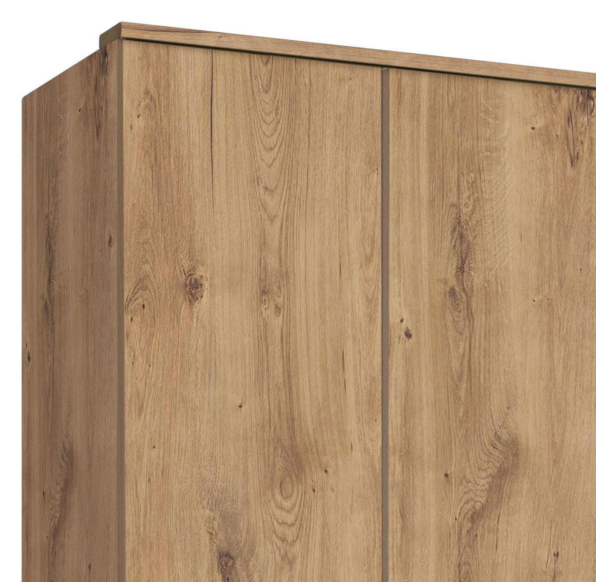 DREHTÜRENSCHRANK 270/210/58 cm 6-türig Weiß, Eichefarben  - Eichefarben/Alufarben, KONVENTIONELL, Glas/Holzwerkstoff (270/210/58cm) - MID.YOU
