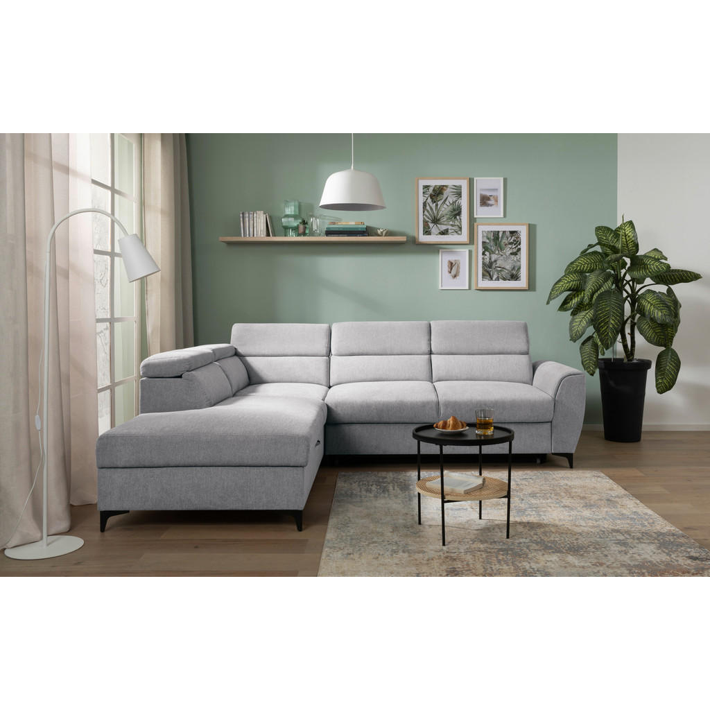 Thumbnail - Carryhome Ecksofa, Hellgrau, Textil, 5-Sitzer, Ottomane links, L-Form, 255x217 cm, Wohnzimmer, Sofas & Couches, Wohnland...