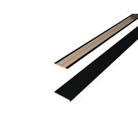 Decowall Faltleiste Schwarz  - Schwarz, Basics, Naturmaterialien (240/2.2/2.2cm) - Egger Holzwerkstoffe