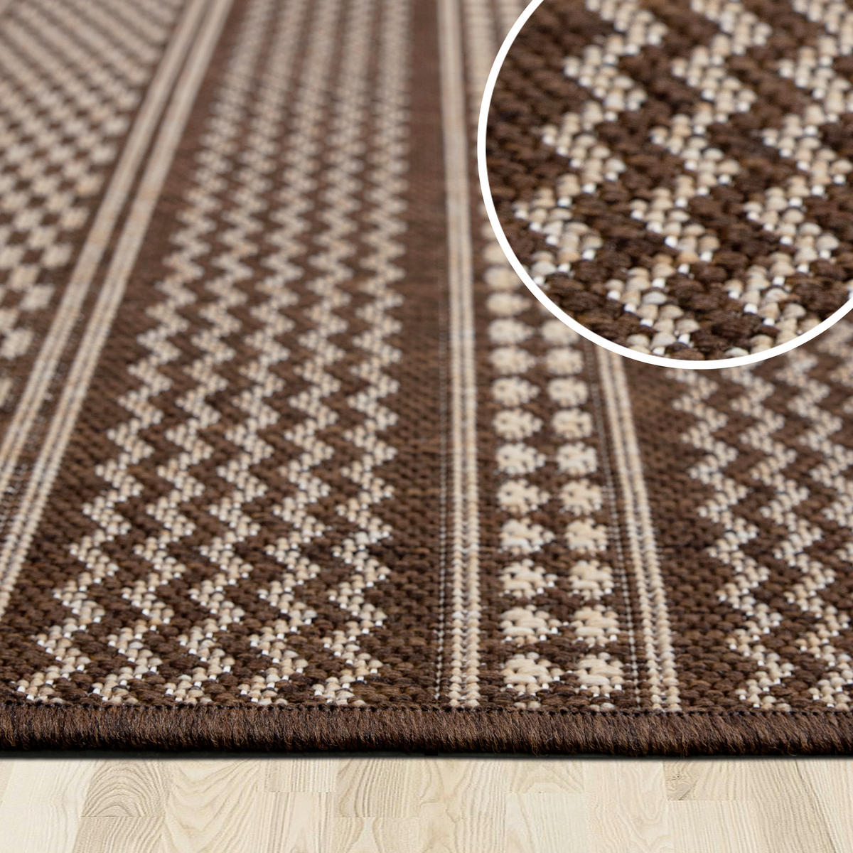 OUTDOORTEPPICH 80/150 cm Braun, Beige  - Beige/Braun, Design, Kunststoff (80/150cm) - Novel