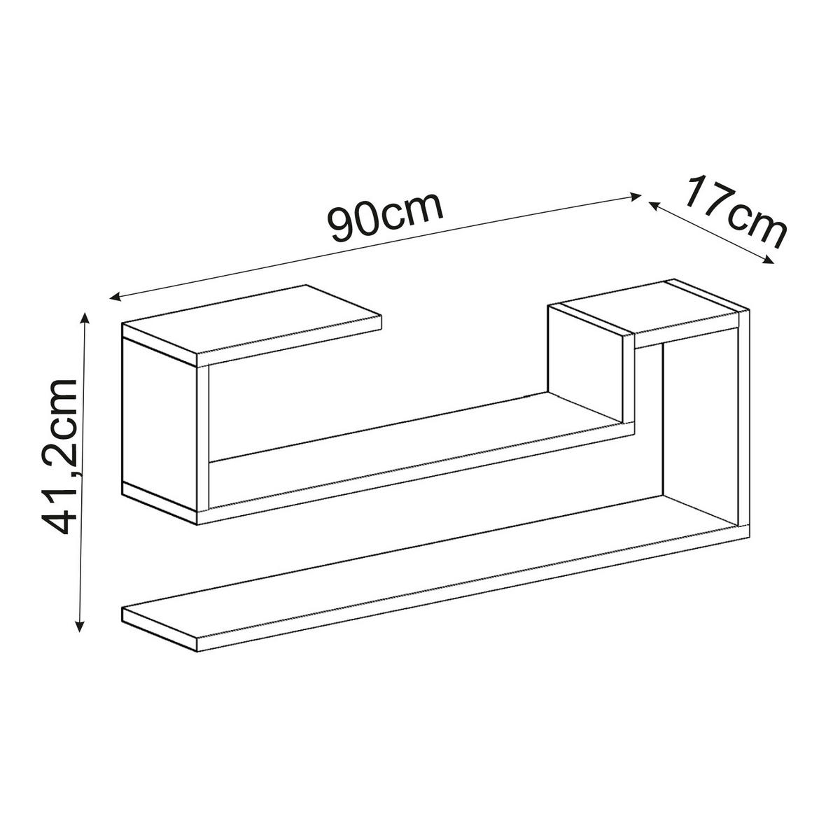 WANDREGAL Nussbaumfarben  - Nussbaumfarben, Design, Holzwerkstoff (90/41,2/17cm) - Livetastic