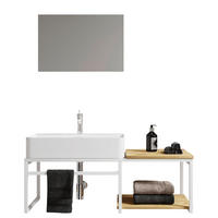 BADRUM 100 cm  - vit/honungsek, Modern, metall/trämaterial (100cm) - MID.YOU