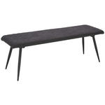 SITZBANK 140/48/42 cm  in Anthrazit, Schwarz  - Anthrazit/Schwarz, Design, Textil/Metall (140/48/42cm) - Carryhome