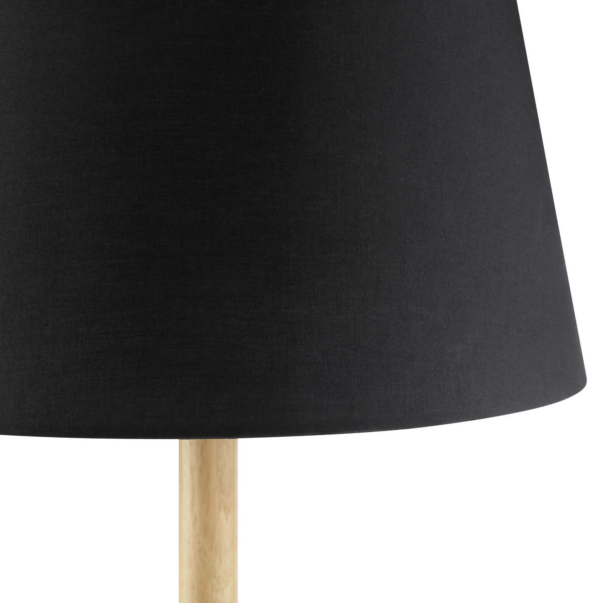 STEHLEUCHTE Timber 40/141 cm  - Schwarz/Nickelfarben, Natur, Textil/Metall (40/141cm)