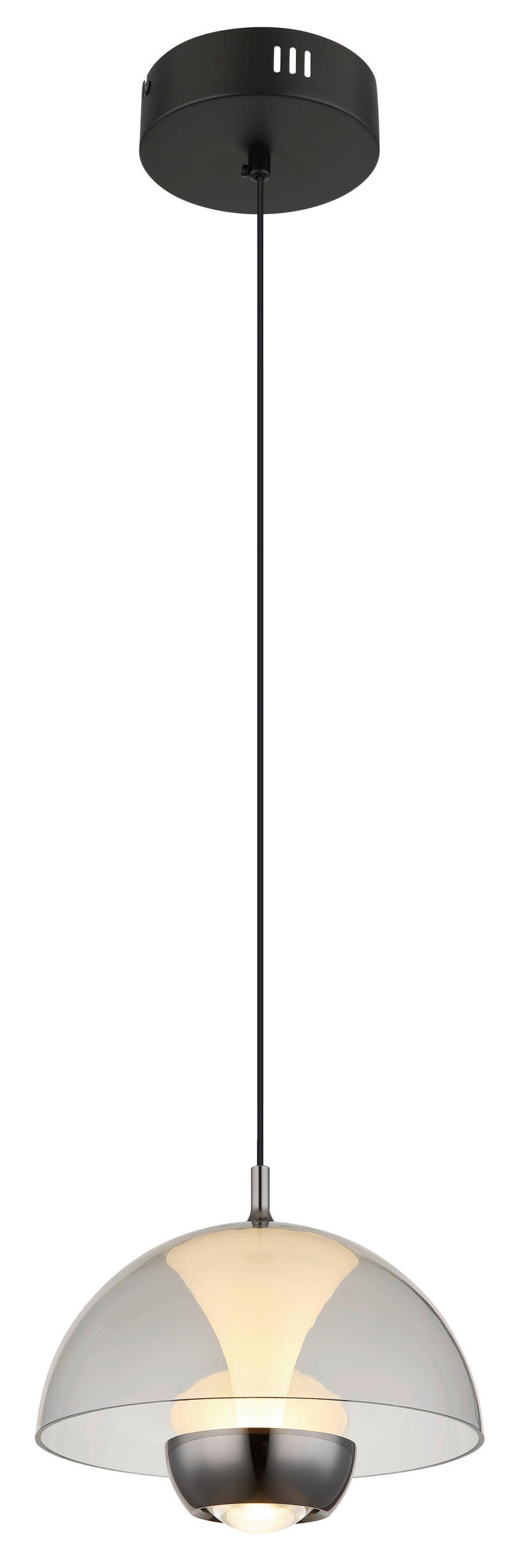 ZÁVĚSNÉ LED SVÍTIDLO, 23/120 cm  - černá, Design, kov/plast (23/120cm) - Globo