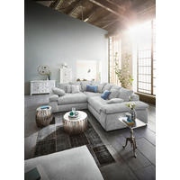 ECKSOFA in Webstoff Grau  284/284 cm  - Schwarz/Grau, Design, Kunststoff/Textil (284/284cm) - Carryhome