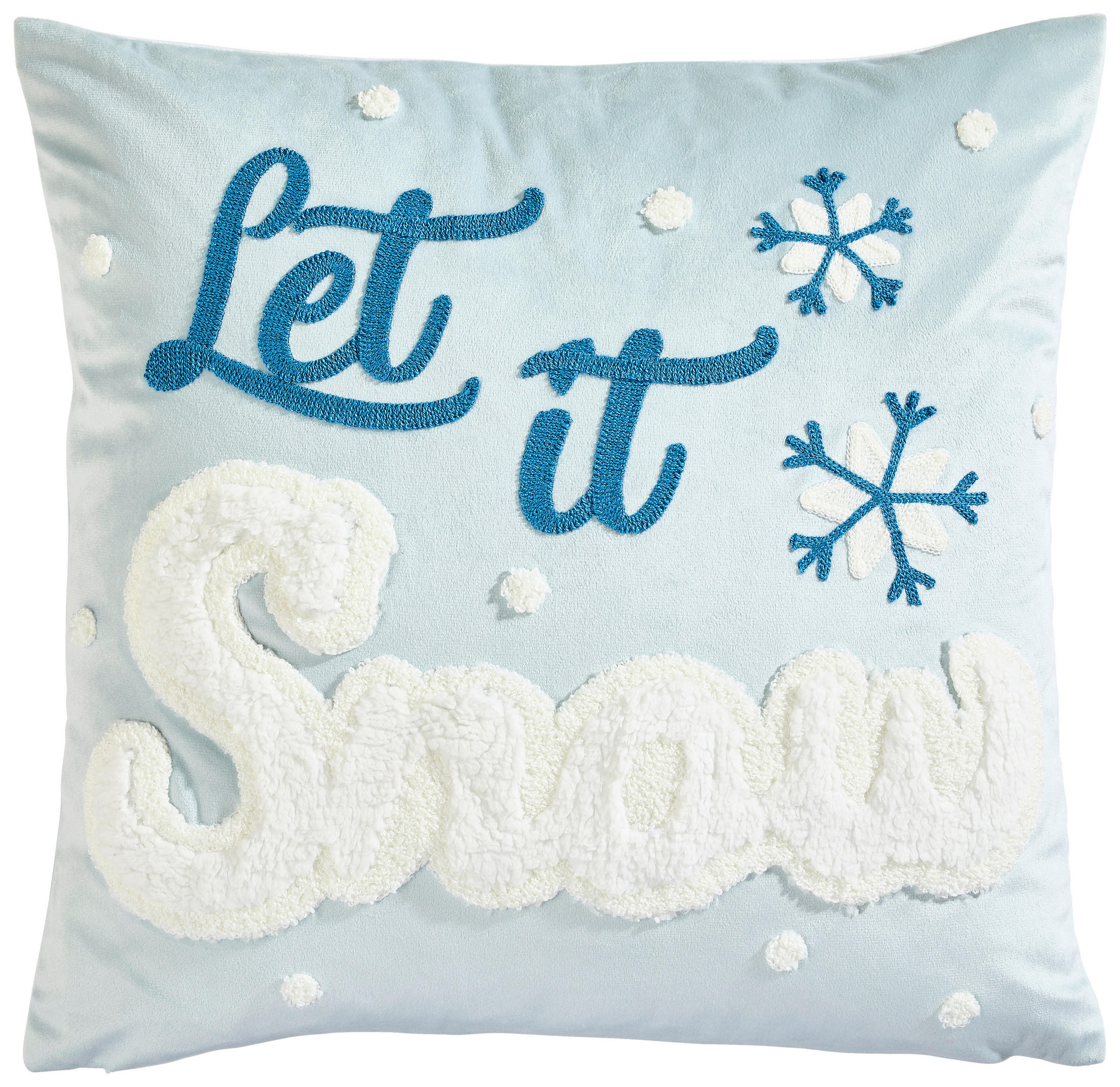 KISSENHÜLLE 45/45 cm  - Blau, KONVENTIONELL, Textil (45/45cm) - X-Mas