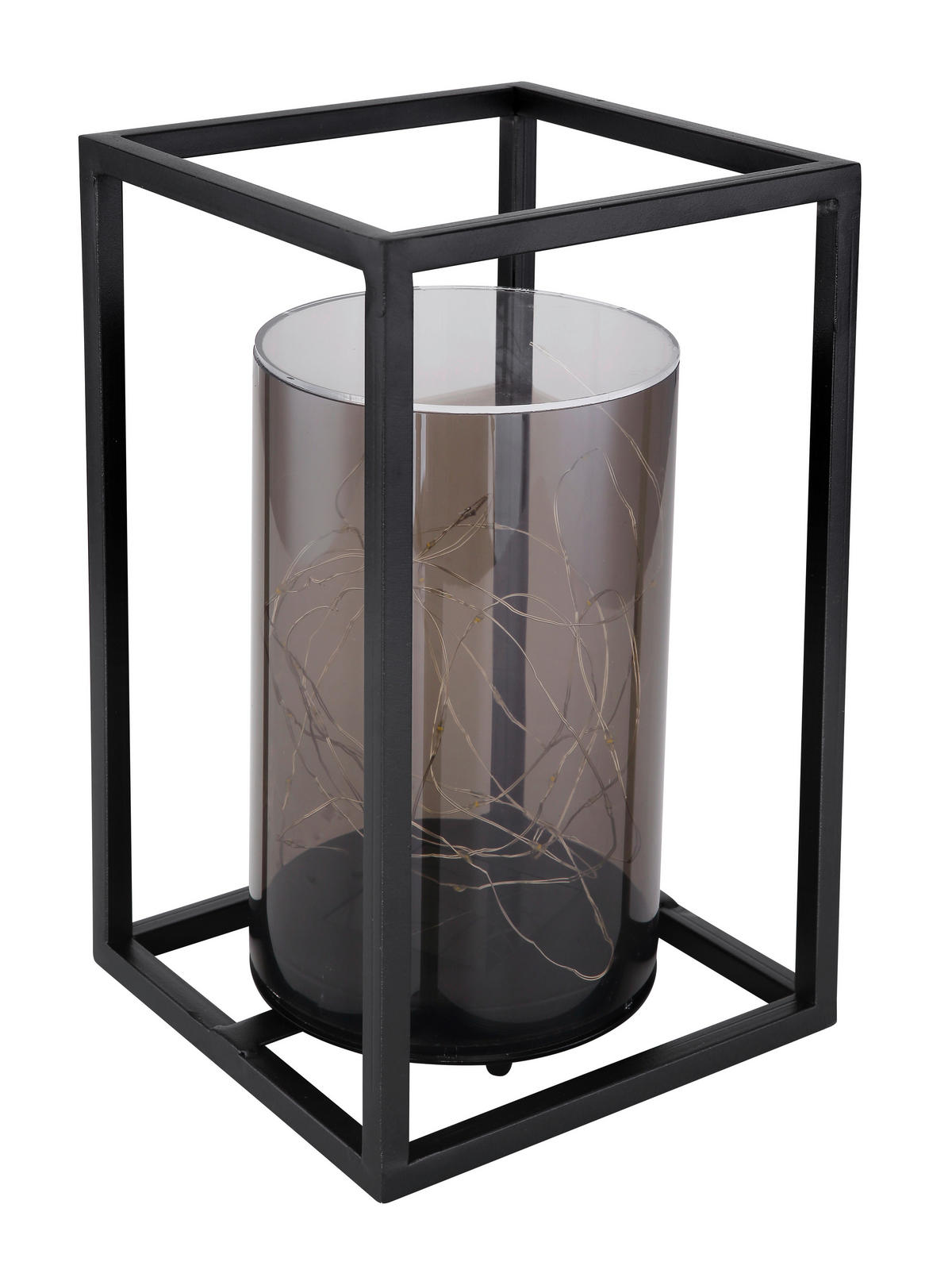 SOLCELLSLAMPA - grå/svart, Basics, metall/plast (17/17/28cm) - Globo