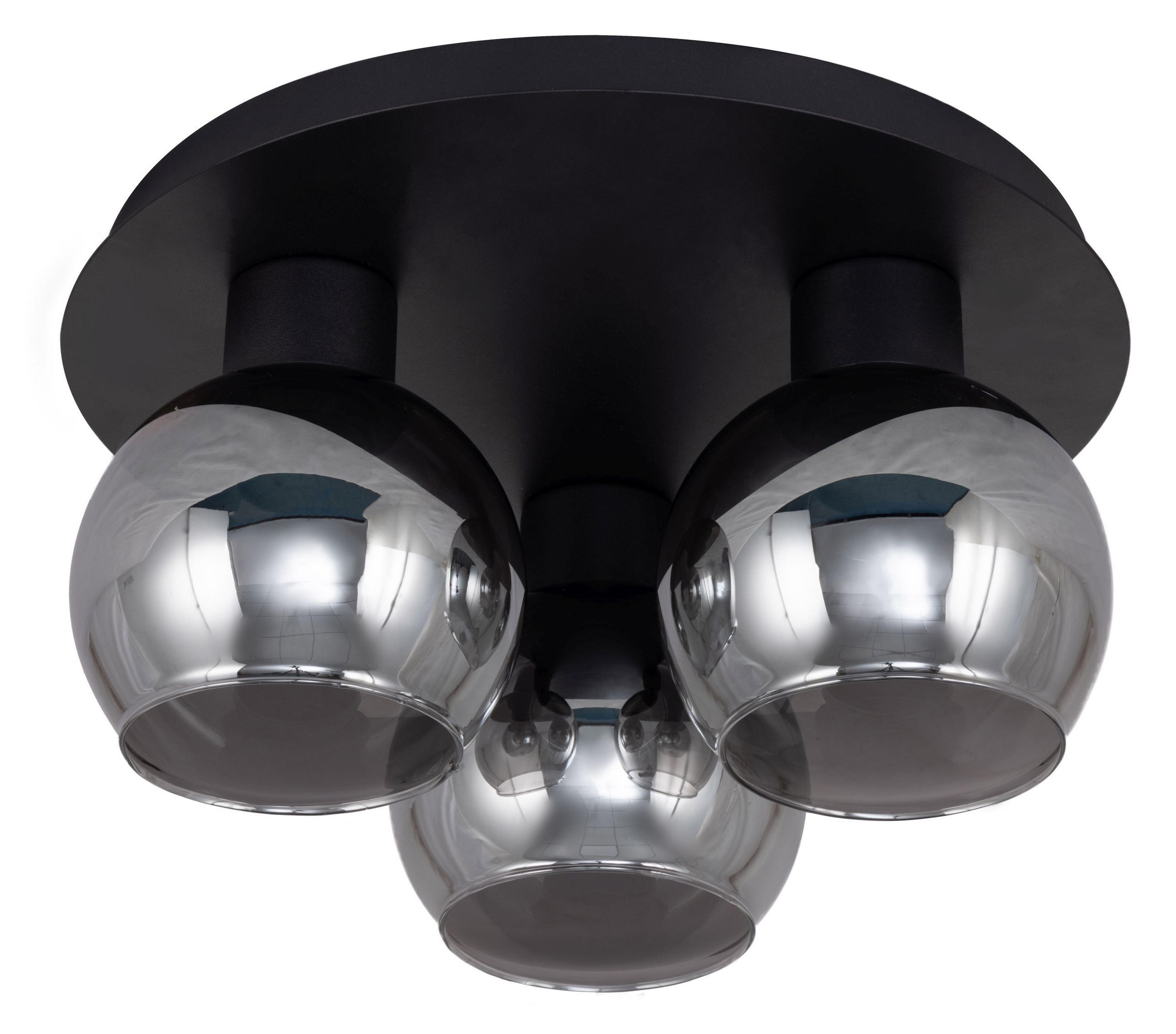 SVJETILJKA STROPNA  - crna, Trend, staklo/metal (32/16,5cm) - Novel