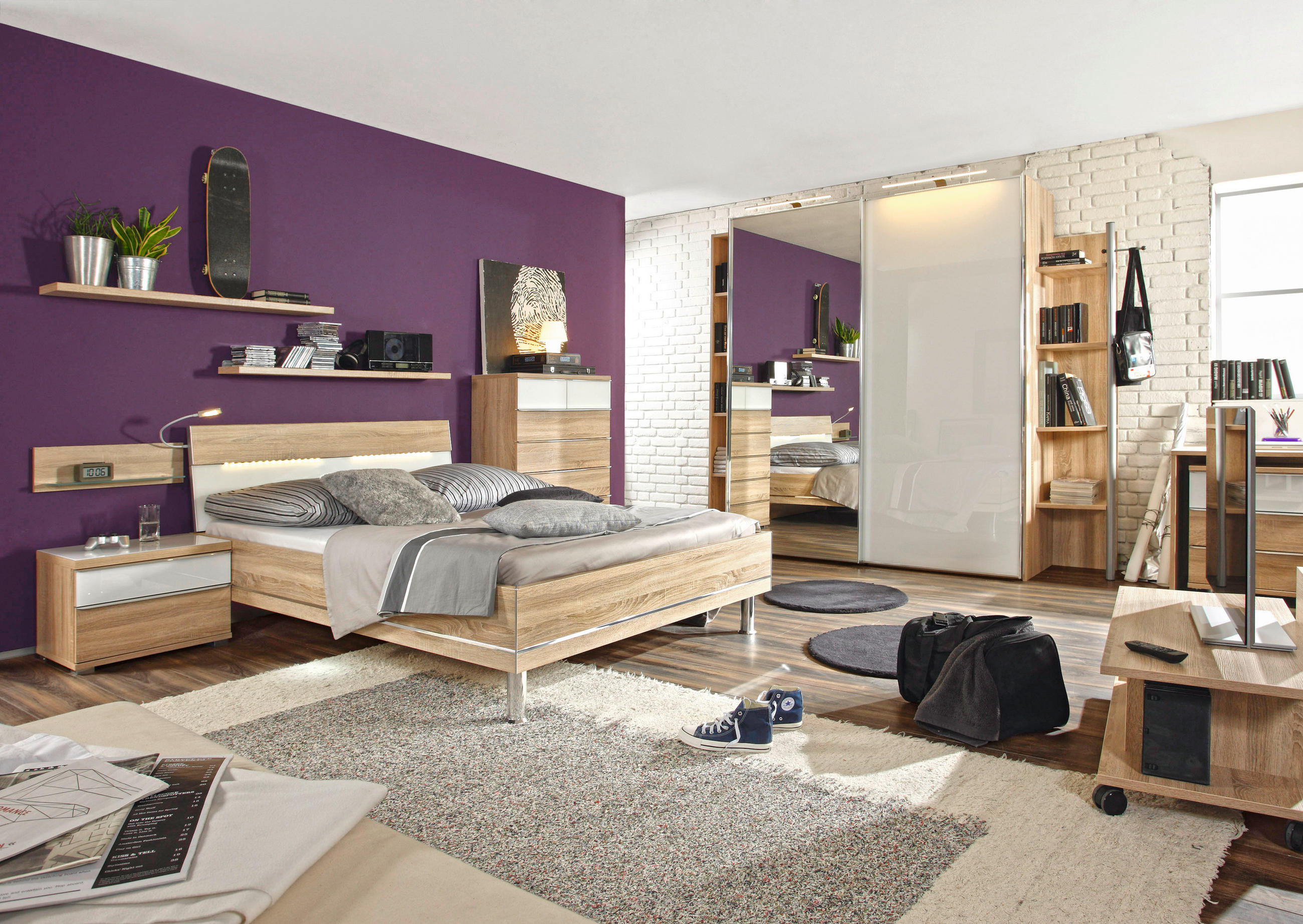 JUGENDZIMMER - Design, Glas/Holzwerkstoff - Moderano