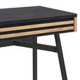 SCHREIBTISCH 120/55/76 cm  in Schwarz, Akaziefarben  - Schwarz/Akaziefarben, LIFESTYLE, Holz/Metall (120/55/76cm) - Landscape