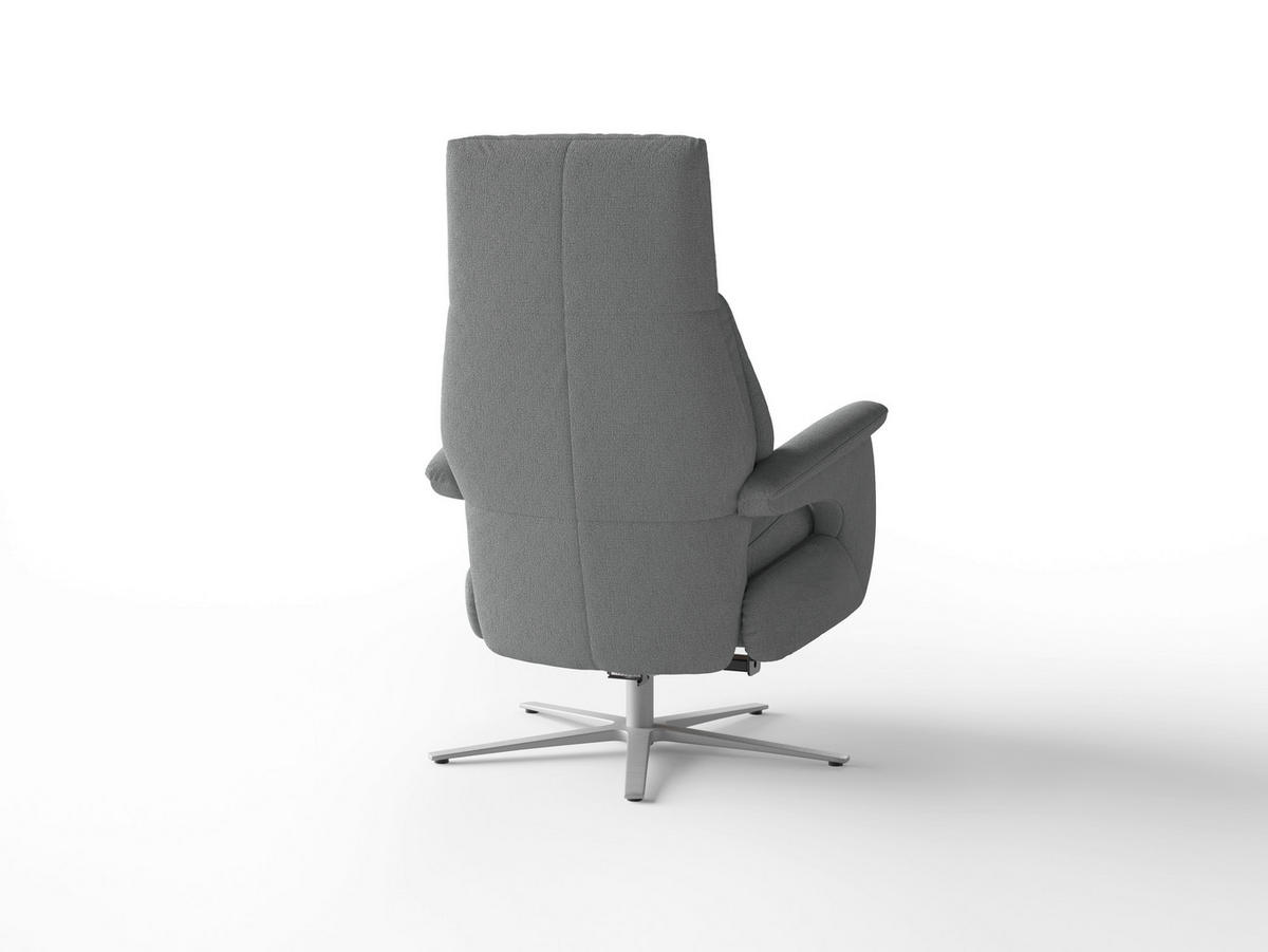 RELAXSESSEL in Textil Grau  - Silberfarben/Grau, Basics, Textil/Metall (75/110/85cm) - Sit & More
