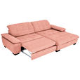 ECKSOFA  in Webstoff Koralle  265/180 cm  - Koralle/Schwarz, Design, Textil/Metall (265/180cm) - Carryhome