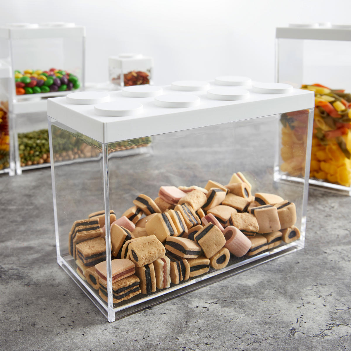 VORRATSDOSE 2 L  - Transparent/Weiß, Kunststoff (10/20/15,5cm)