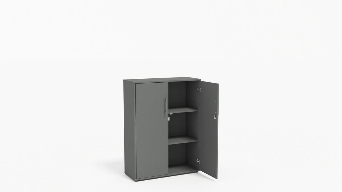 AKTENSCHRANK Anthrazit  - Anthrazit, MODERN, Holzwerkstoff (128,5/185,6/33cm) - MID.YOU