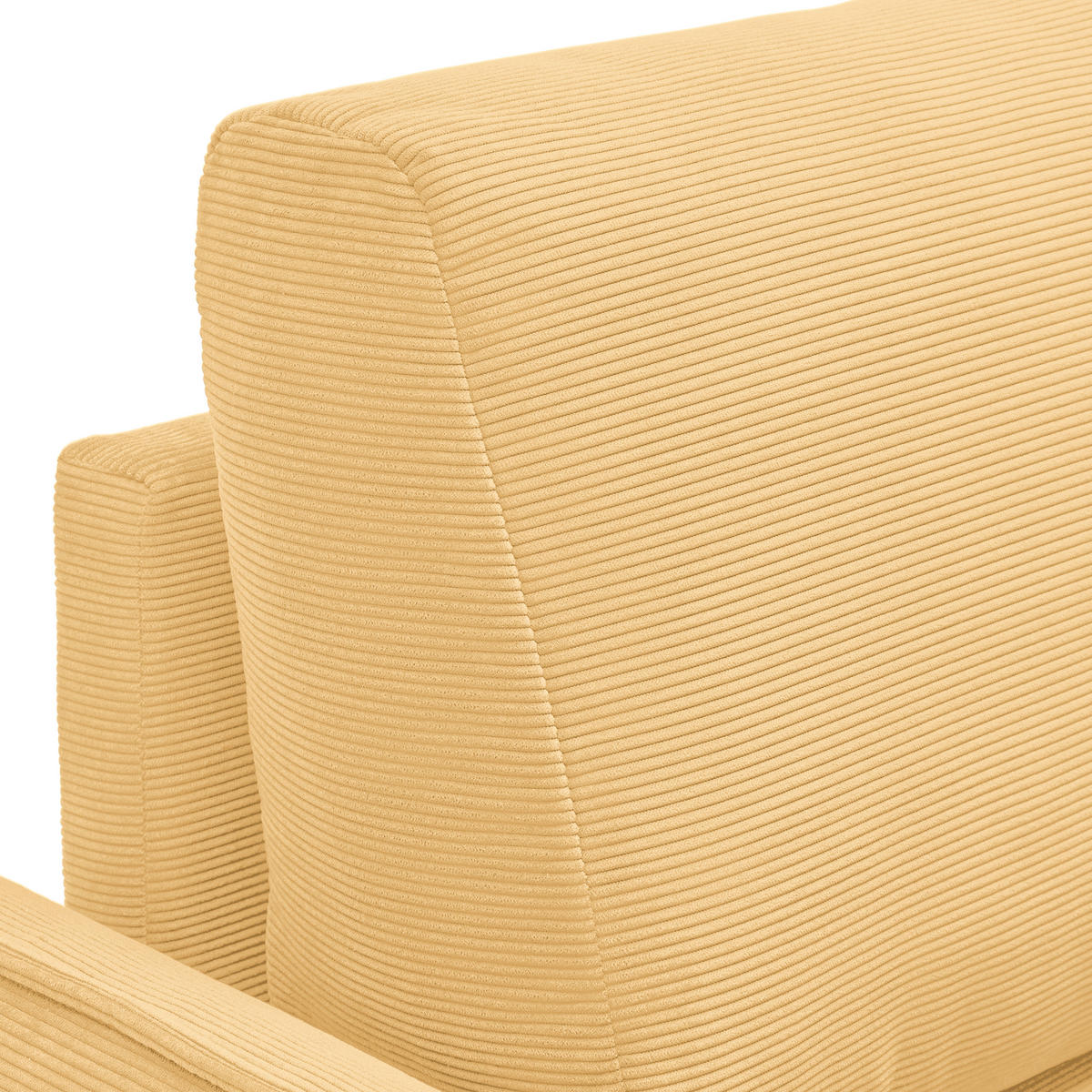 3-SITS SOFFA i manchester gul  - naturfärgad/gul, Modern, trä/textil (183/85/92cm) - MID.YOU