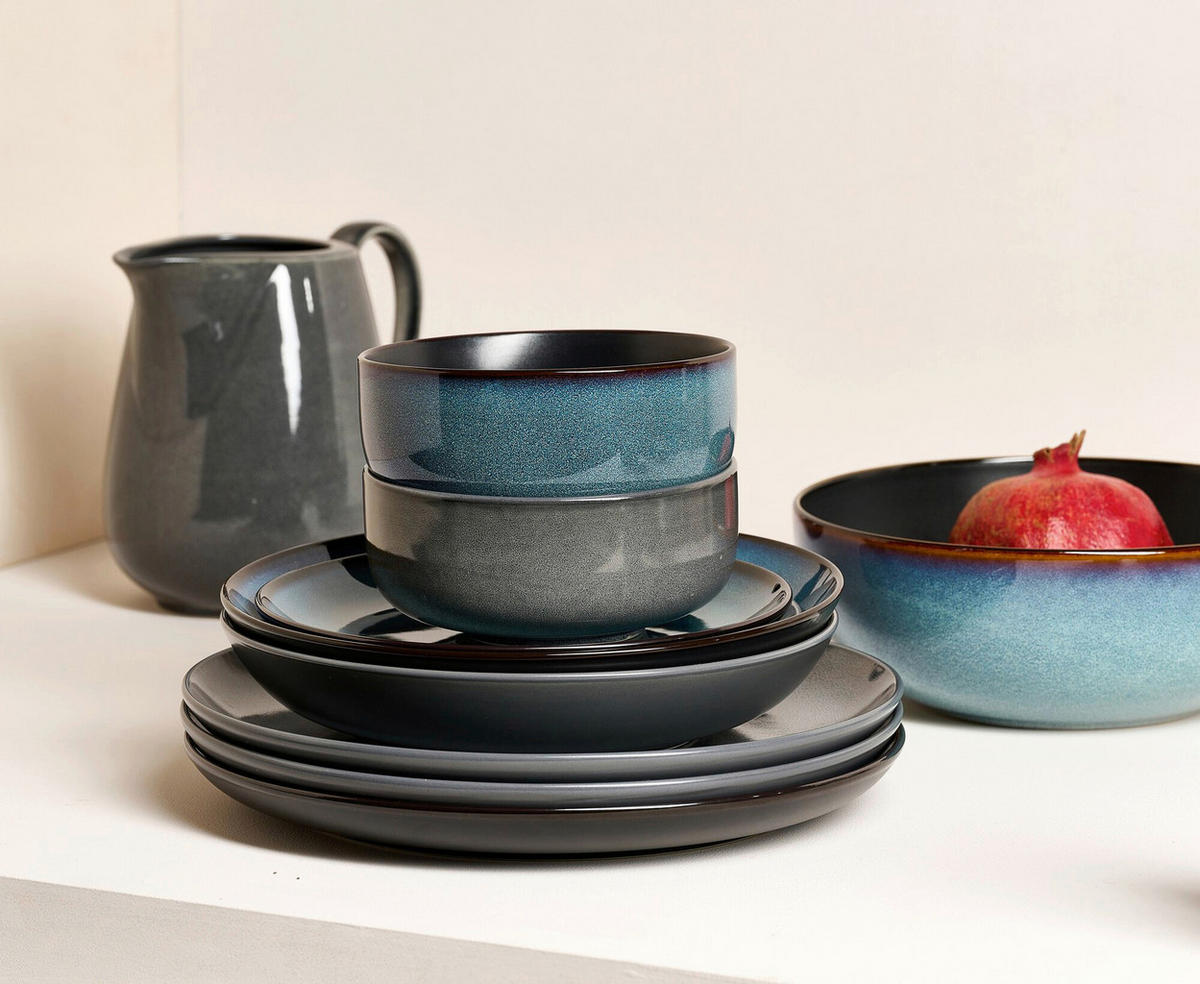 SCHALE Bali  23/23/9 cm  - Blau, Trend, Keramik (23/23/9cm) - Ritzenhoff Breker