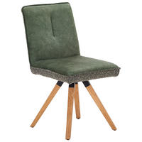 STUHL - Dunkelgrün/Schwarz, KONVENTIONELL, Holz/Textil (47/88/60cm) - Venda