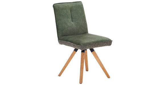 STUHL - Dunkelgrün/Schwarz, KONVENTIONELL, Holz/Textil (47/88/60cm) - Venda