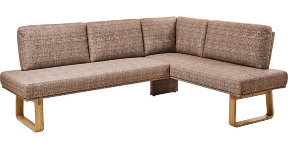 ECKBANK 280/174 cm in Orange, Eichefarben - Eichefarben/Orange, Design, Holz/Textil (280/174cm) - Dieter Knoll