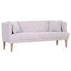 SITZBANK 210/83/70 cm Cord Creme, Weiß, Eichefarben Holz  - Eichefarben/Creme, Design, Holz/Textil (210/83/70cm) - Landscape