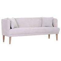 SITZBANK 210/83/70 cm Cord Creme, Weiß, Eichefarben Holz  - Eichefarben/Creme, Design, Holz/Textil (210/83/70cm) - Landscape