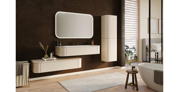 WASCHTISCHKOMBI 132 cm  - Kaschmir/Weiß, KONVENTIONELL, Holzwerkstoff/Stein (132cm) - Novel