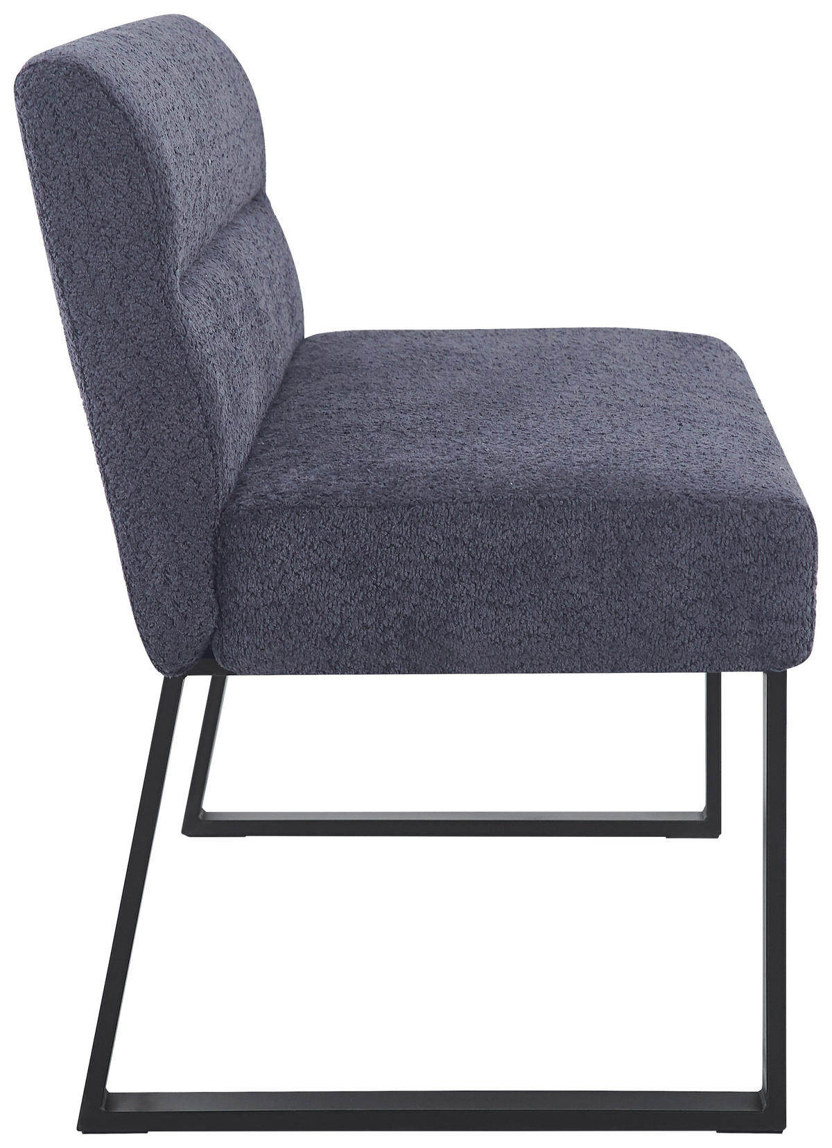 SITZBANK in Metall, Textil Dunkelgrau  - Dunkelgrau/Schwarz, KONVENTIONELL, Textil/Metall (140/83/61cm) - MID.YOU