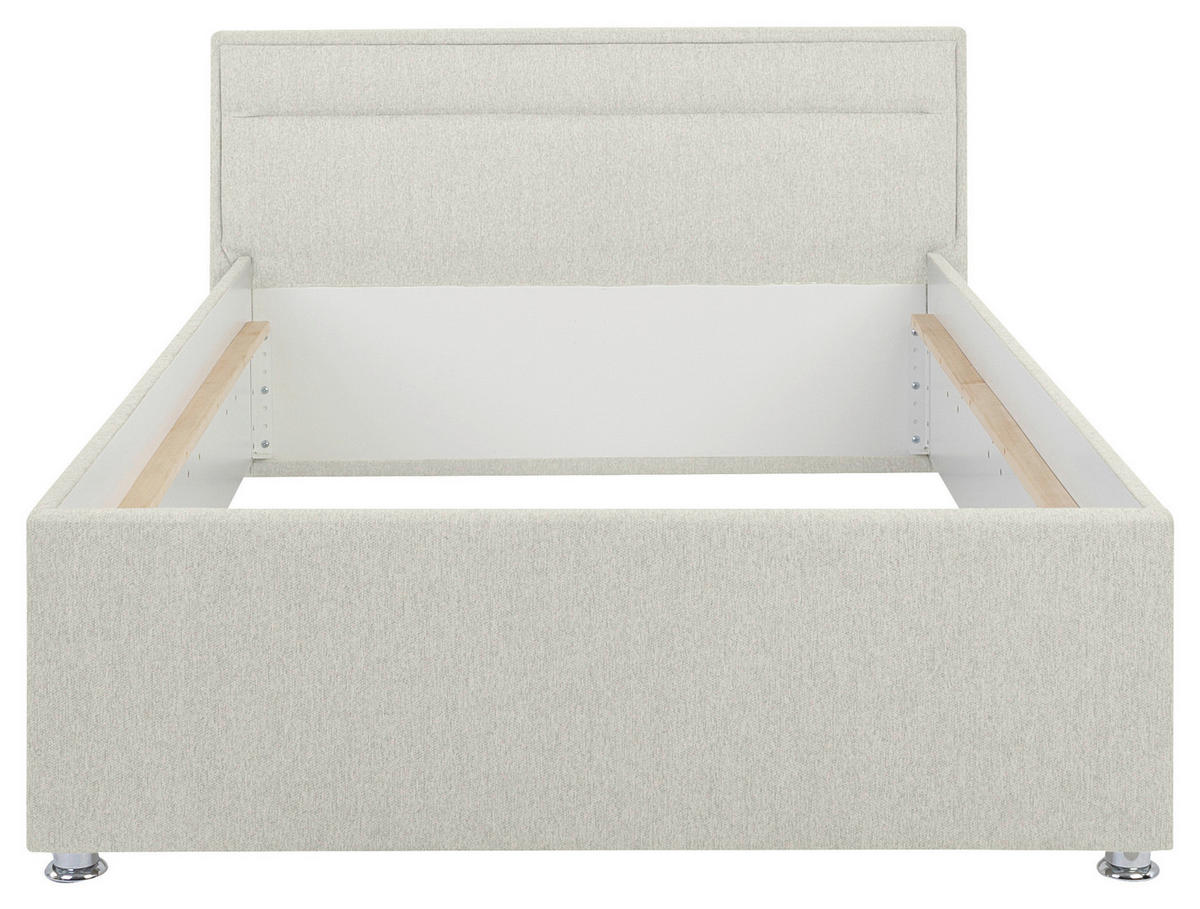 POLSTERBETT Matratze, Lattenrost, Bettkasten 120/200 cm  in Creme  - Creme, MODERN, Holz/Kunststoff (120/200cm) - MID.YOU