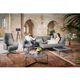 ECKSOFA in Flachgewebe, Struktur Hellgrau  - Anthrazit/Hellgrau, Design, Textil/Metall (254/230cm) - Ambiente