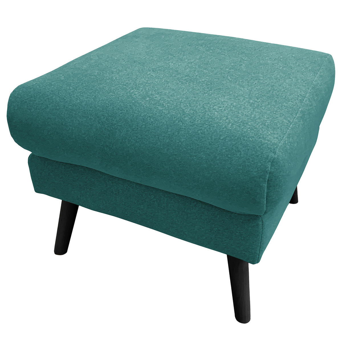 HOCKER in Textil Türkis  - Türkis/Schwarz, Design, Holz/Textil (61/49/65cm) - Livetastic