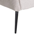 HOCKER Cord Beige  - Beige/Schwarz, Design, Textil/Metall (60/49/53cm) - Landscape