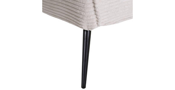 HOCKER Cord Beige  - Beige/Schwarz, Design, Textil/Metall (60/49/53cm) - Landscape