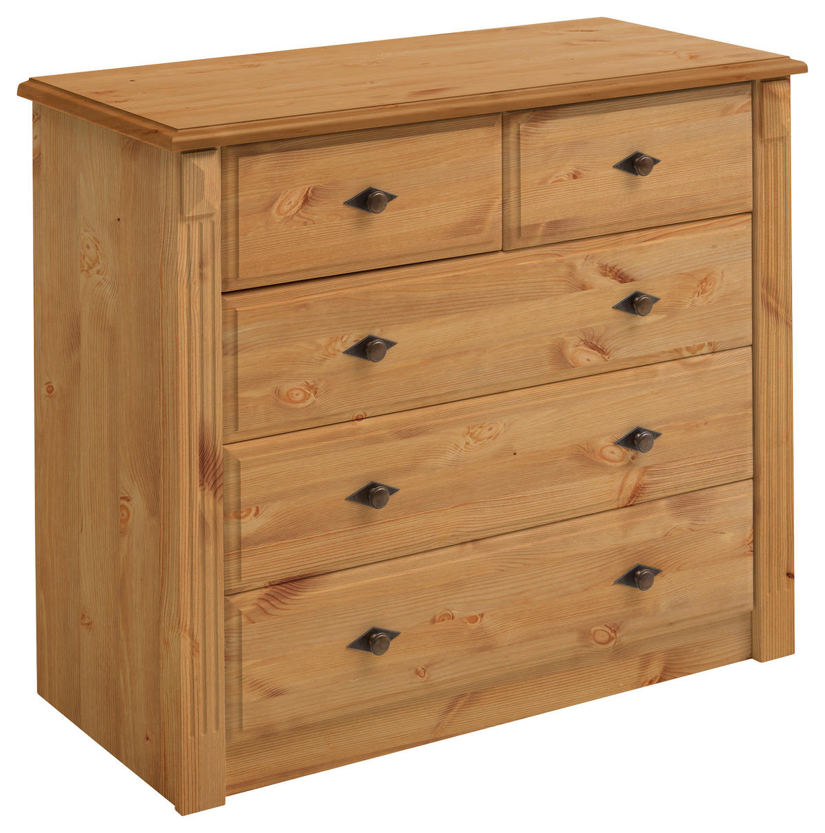 KOMMODE  in 101/87/48 cm  - Laugenfarbig/Kupferfarben, ROMANTIK / LANDHAUS, Holz/Metall (101/87/48cm) - Boxxx