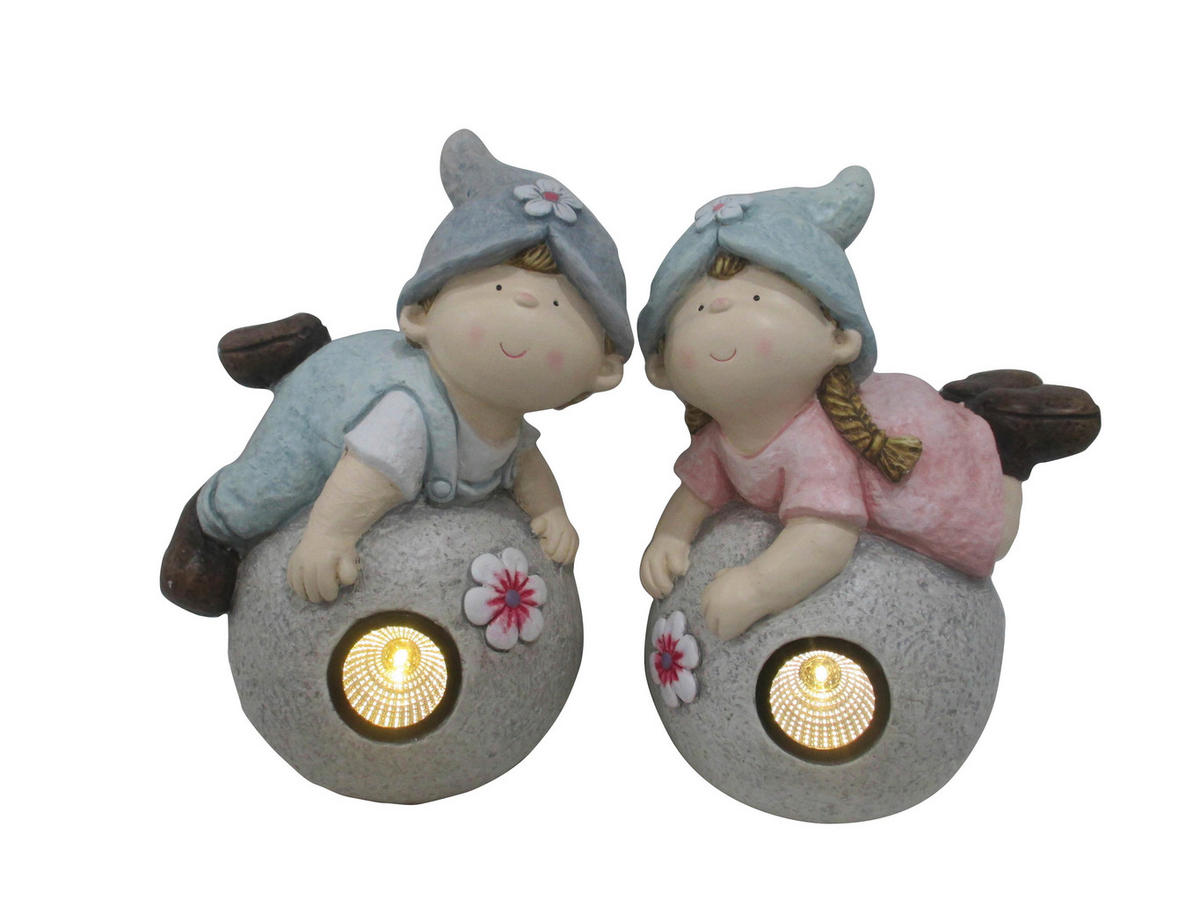 DEKOFIGUR KIND  - Blau/Pink, LIFESTYLE, Kunststoff (29/40,5/22,5cm)