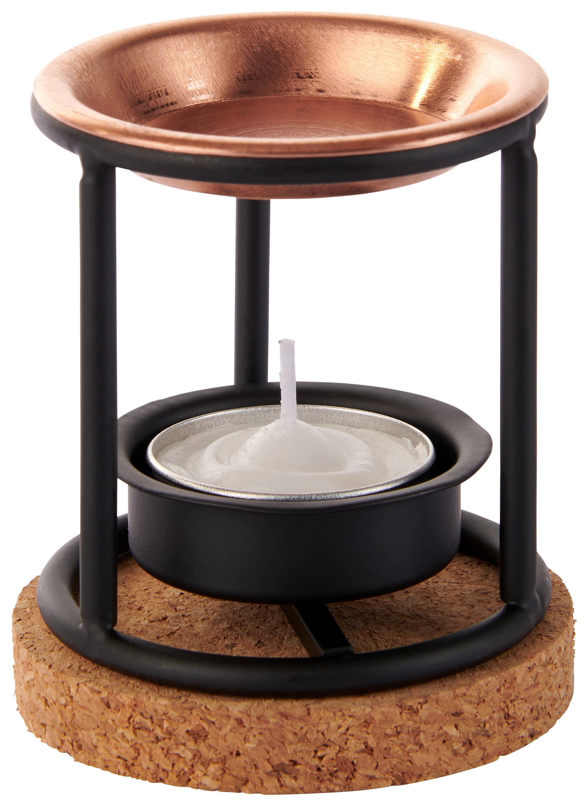 AROMALAMPA, kov - měděné barvy/černá, Basics, kov (7/9cm)