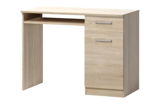 PÍSACÍ STÔL, dub sonoma, 100/75/50 cm - strieborná/dub sonoma, Basics, drevo/plast (100/75/50cm) - Cantus