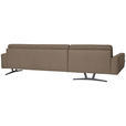 ECKSOFA in Echtleder Greige  - Greige/Anthrazit, KONVENTIONELL, Leder/Metall (182/324cm) - Ambiente