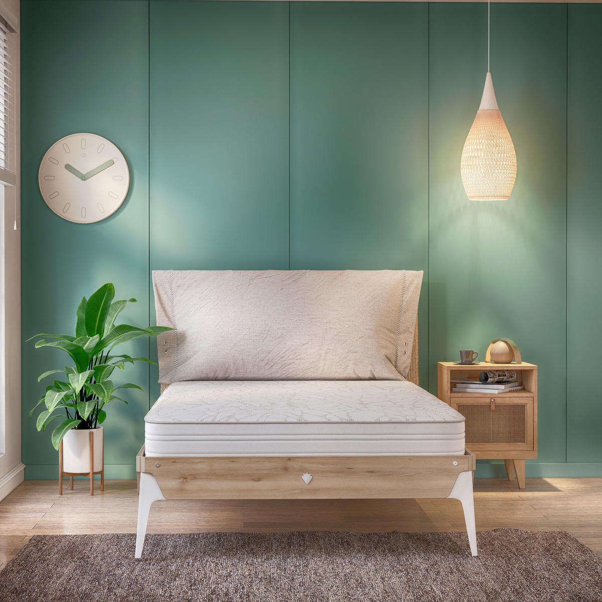 Saltea 120/200 cm  - alb/crem, Design, textil (120/200cm) - Cilek