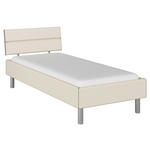 BETT 90/200 cm  in Champagner  - Champagner/Alufarben, Design, Holzwerkstoff/Metall (90/200cm) - Carryhome