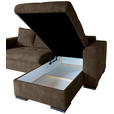 ECKSOFA Braun Webstoff  - Braun, KONVENTIONELL, Holz/Textil (170/235cm) - Carryhome