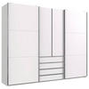 SCHWEBETÜRENSCHRANK in Weiss  - Chromfarben/Weiss, Modern, Holzwerkstoff/Metall (300/236/65cm) - MID.YOU