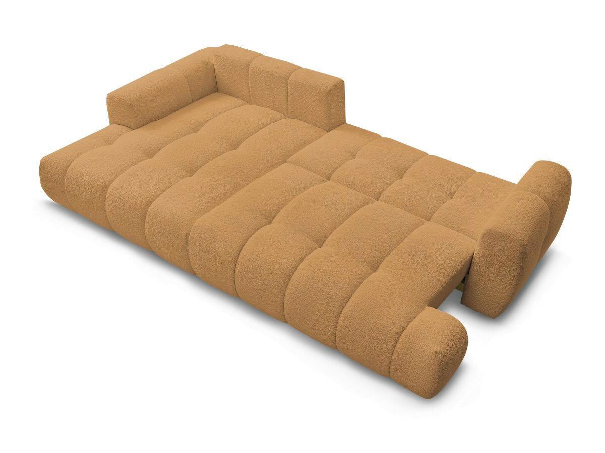 ECKSCHLAFSOFA FUJI Bouclé Gelb  inkl.  - Gelb/Schwarz, MODERN, Kunststoff/Textil (160/292cm)