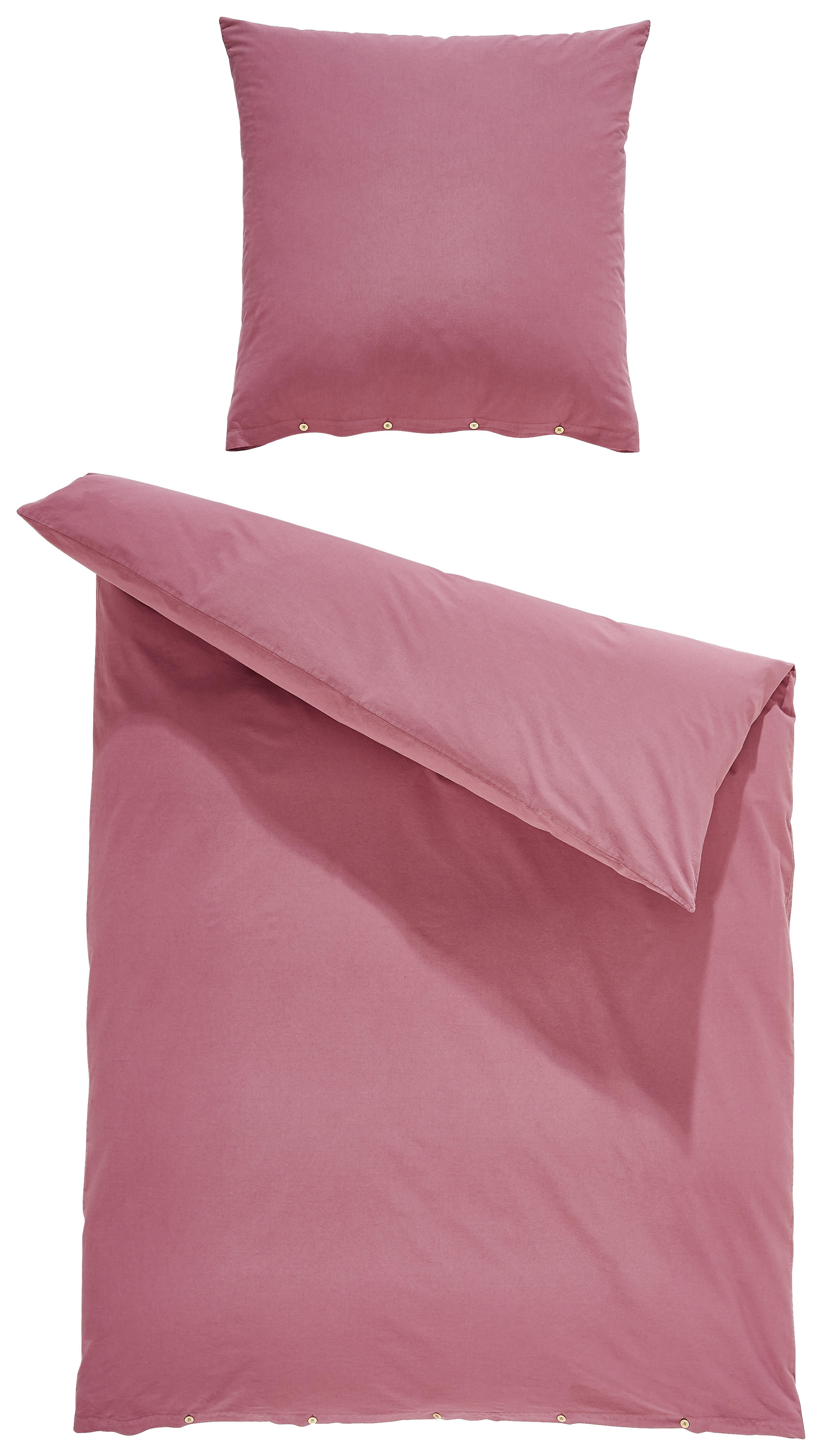 BETTWÄSCHE Renforcé  - Pink, KONVENTIONELL, Textil (155/220cm) - Bio:Vio