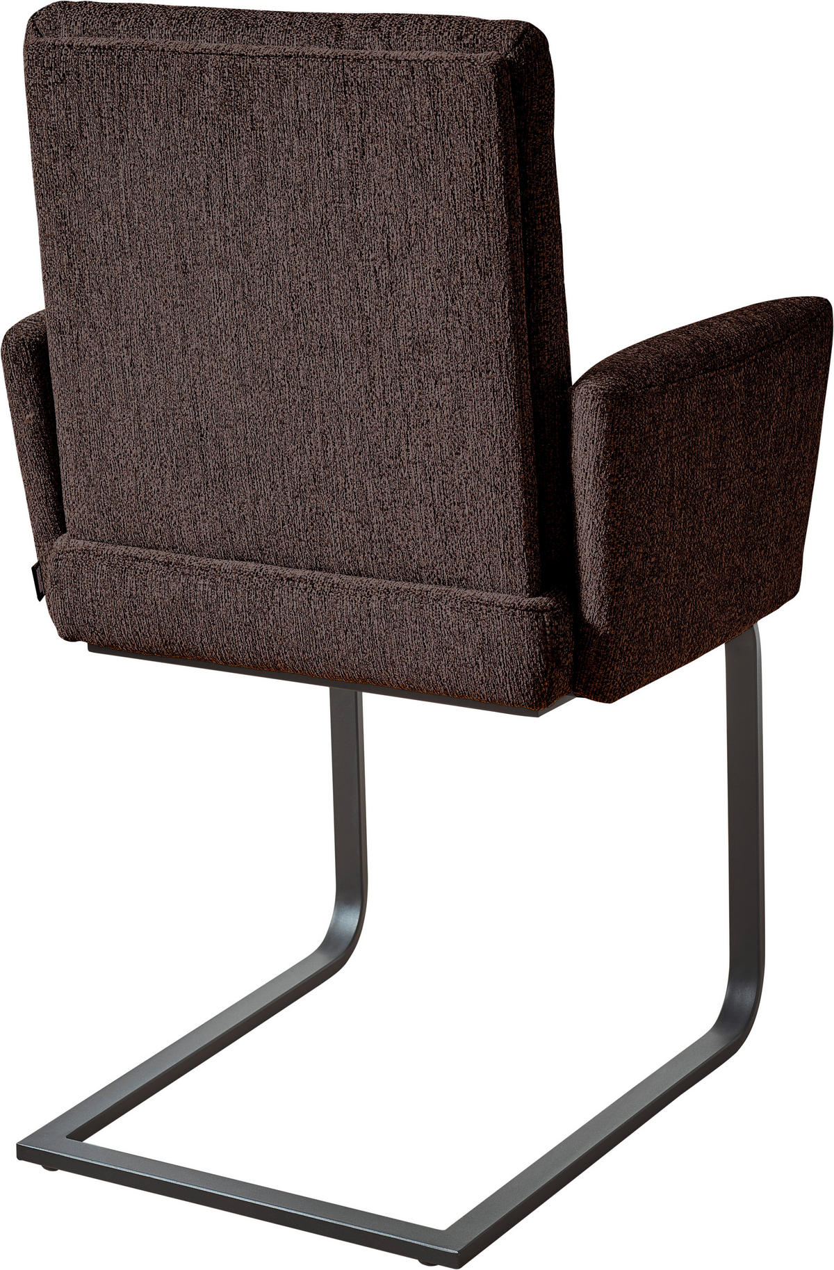 ARMLEHNSTUHL  in Stahl Chenille  - Dunkelbraun/Schwarz, Design, Textil/Metall (60/92/60cm) - Dieter Knoll