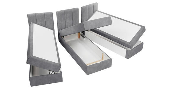 FAMILIENBETT - Schwarz/Grau, Design, Holzwerkstoff/Kunststoff (240/200cm) - Esposa