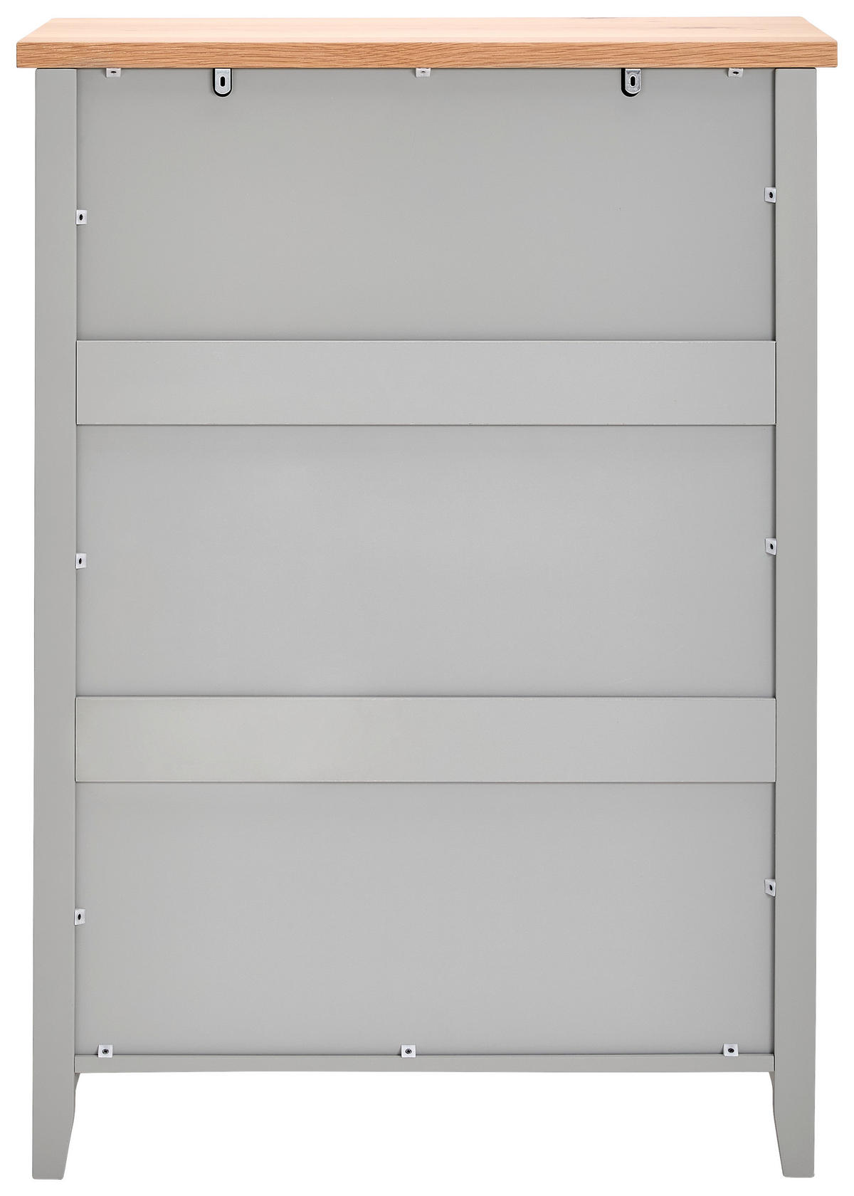 OMARA ZA ČEVLJE furnirano, masivno siva, naravne barve - srebrne barve/siva, Trendi, kovina/leseni material (80/110/38cm) - MID.YOU