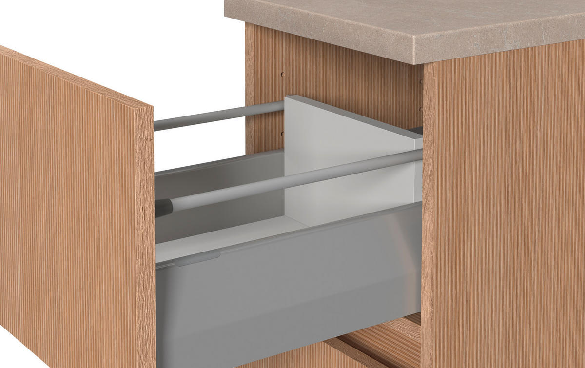 UNTERSCHRANK 30/80/35 cm   - Sandfarben/Eichefarben, KONVENTIONELL, Holzwerkstoff/Kunststoff (30/80/35cm) - Xora